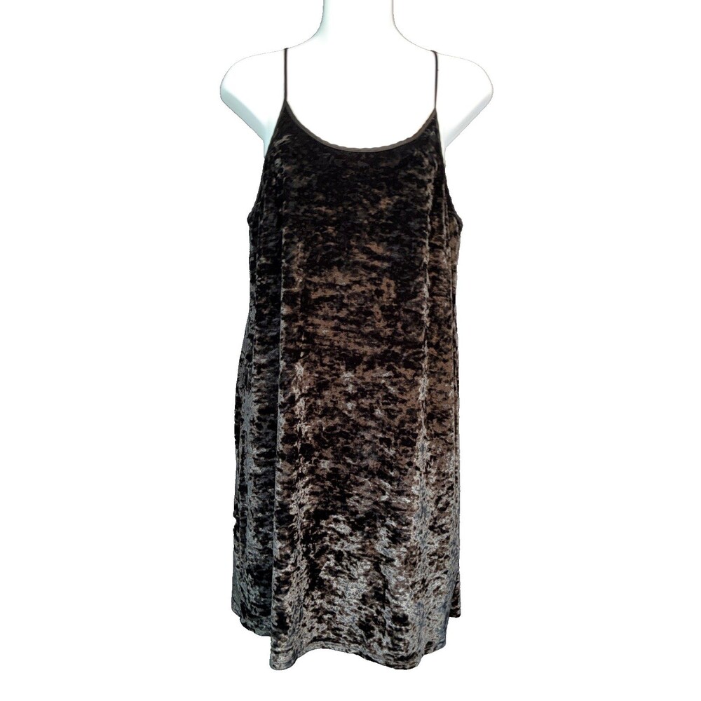 Victorias Secret Black Crushed Velvet Mini Slip Dress Sz M L Romantic Goth Witch